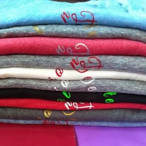 Multi colored t-shirts